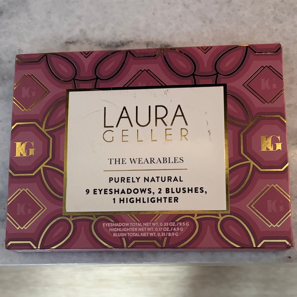 Laura Geller Purely Natural Makeup Palette Eyeshadow,Blush,Highlighter NIB